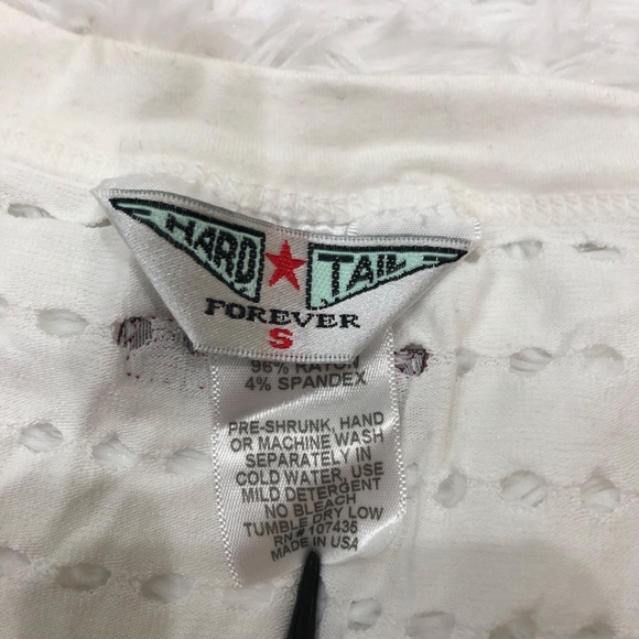 Hard Tail Sportswear Top | White Cotton | Womens Small - Picture 2 of 9